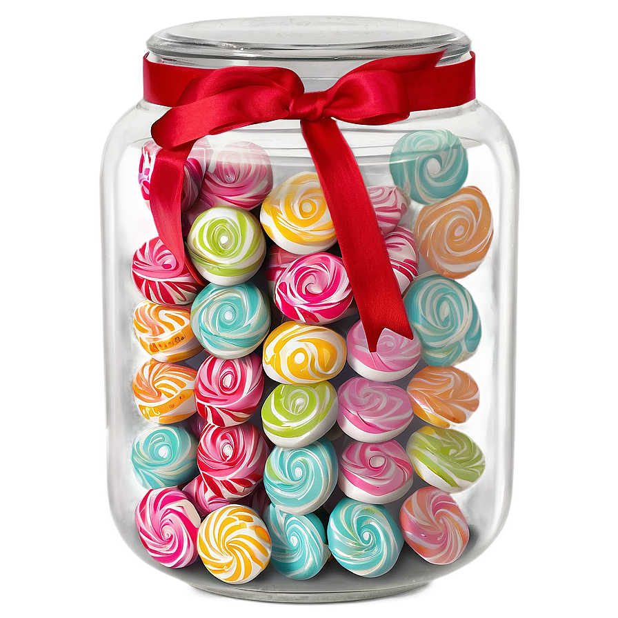 Candy Jar With Ribbon Png 94