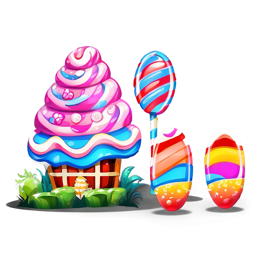 Candy Land Fantasy Landscape Png Gfg9