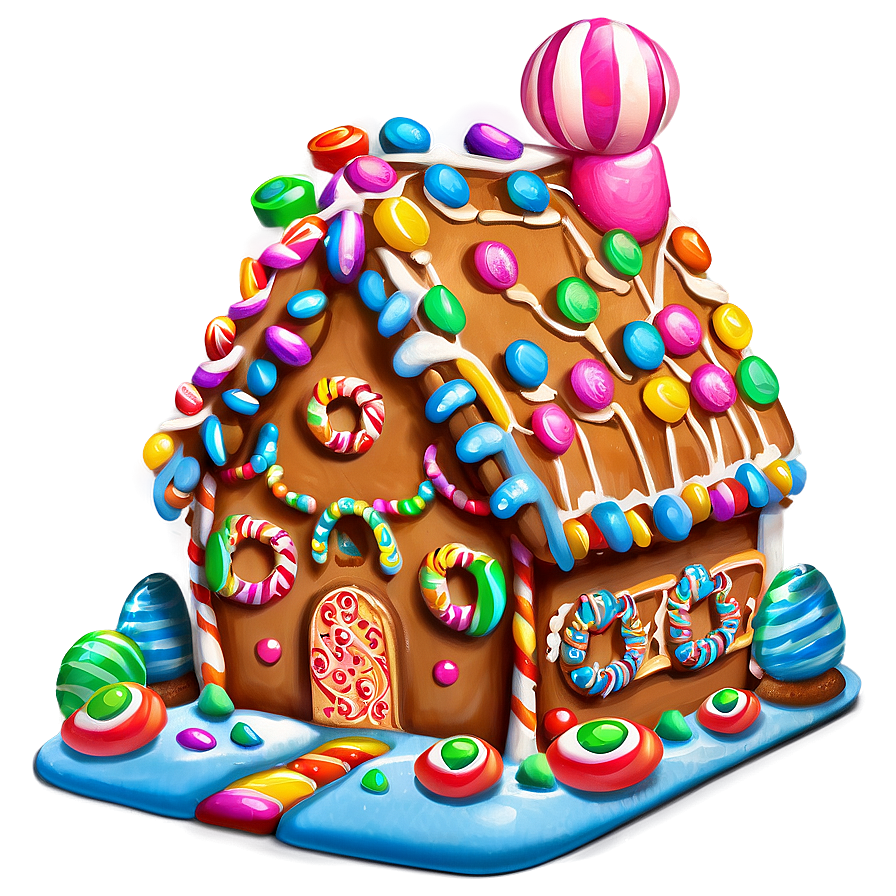 Candyland Gingerbread House Png Eiw