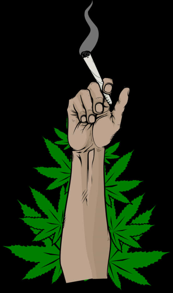 Cannabis Culture Fist Holding Joint