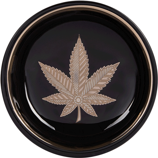 Cannabis Leaf Ashtray Design