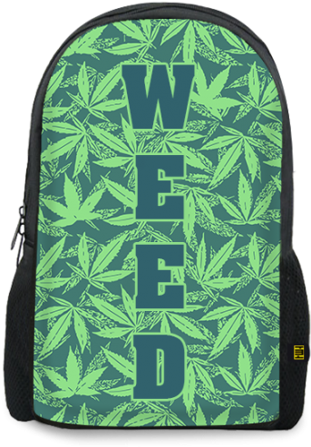 Cannabis Leaf Print Backpack