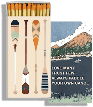 Canoe Paddle Matches Box Art