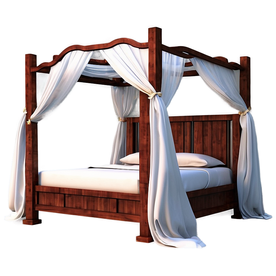 Canopy Bed Elegant Style Png 30