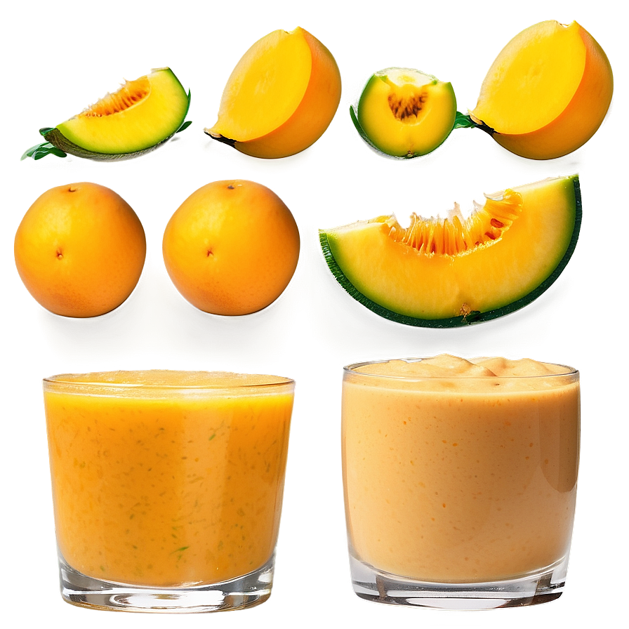 Cantaloupe Basil Smoothie Png Luv