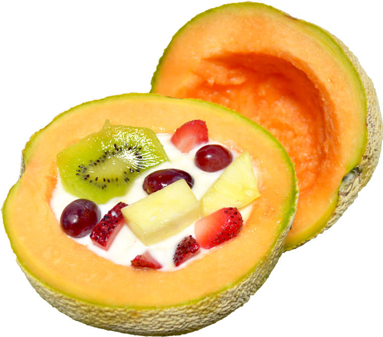 Cantaloupe Fruit Bowl Creation