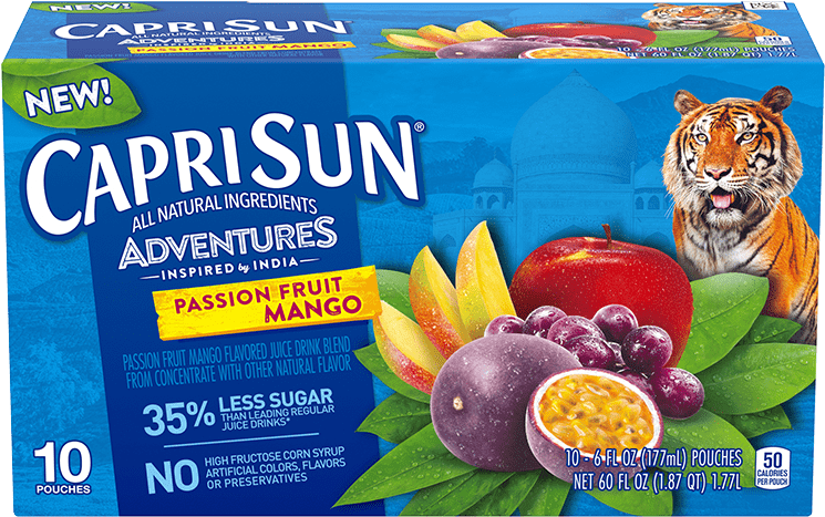 Capri Sun Adventures Passion Fruit Mango Packaging