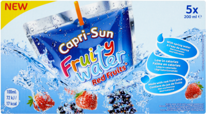 Capri Sun Fruity Water Red Fruits Packaging