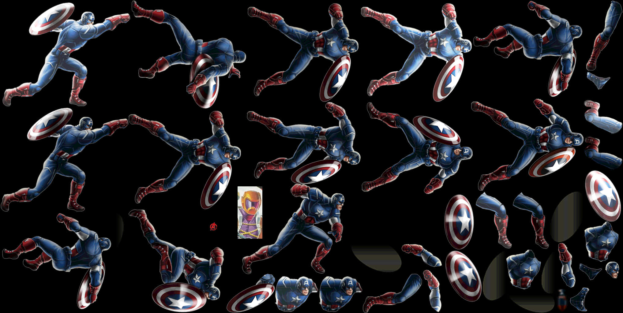 Captain America Action Poses