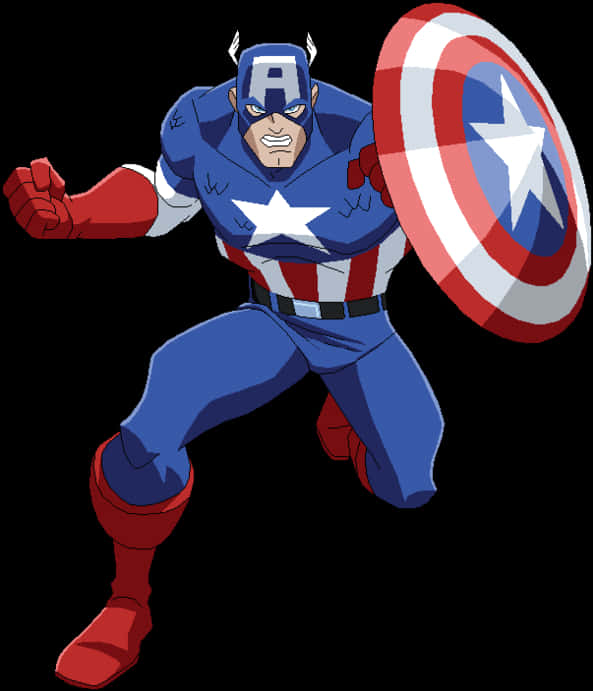 Captain America Animated Charge