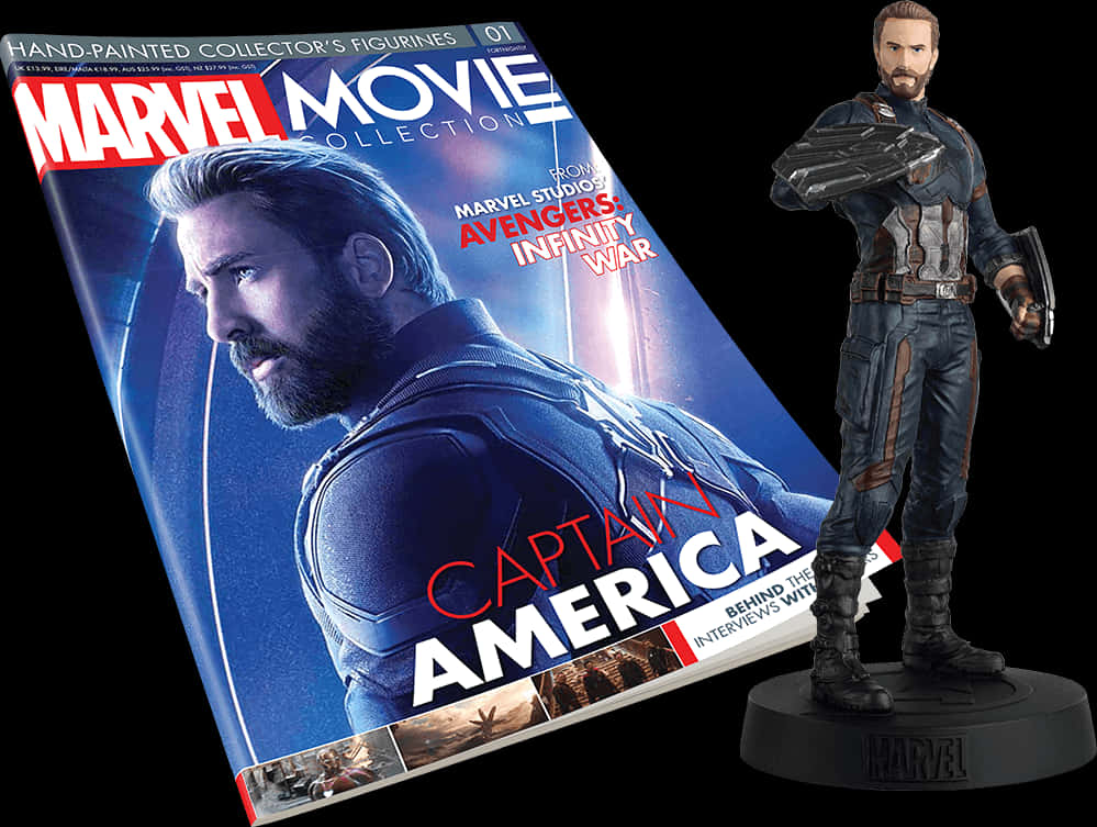 Captain America Infinity War Collectible Figureand Magazine