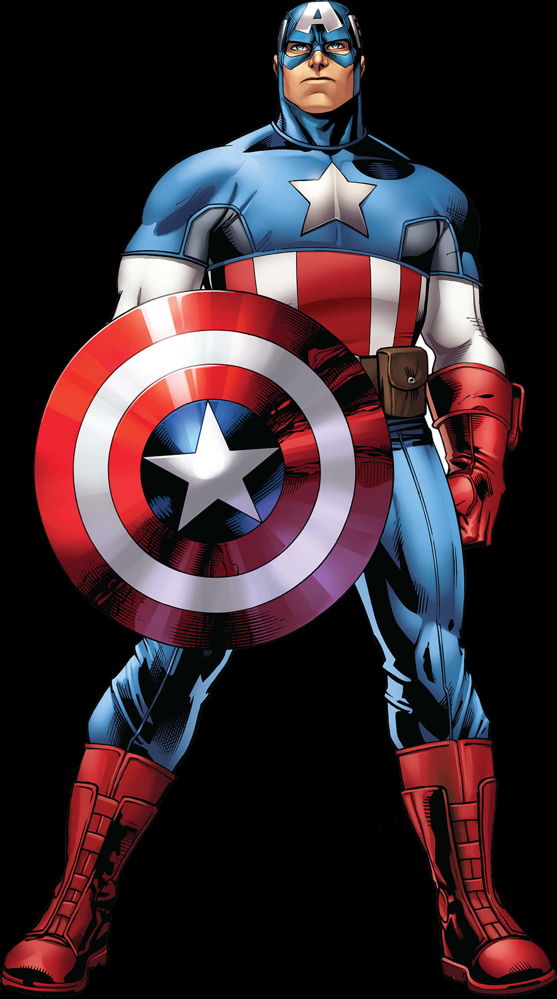 Captain America Standing With Shield