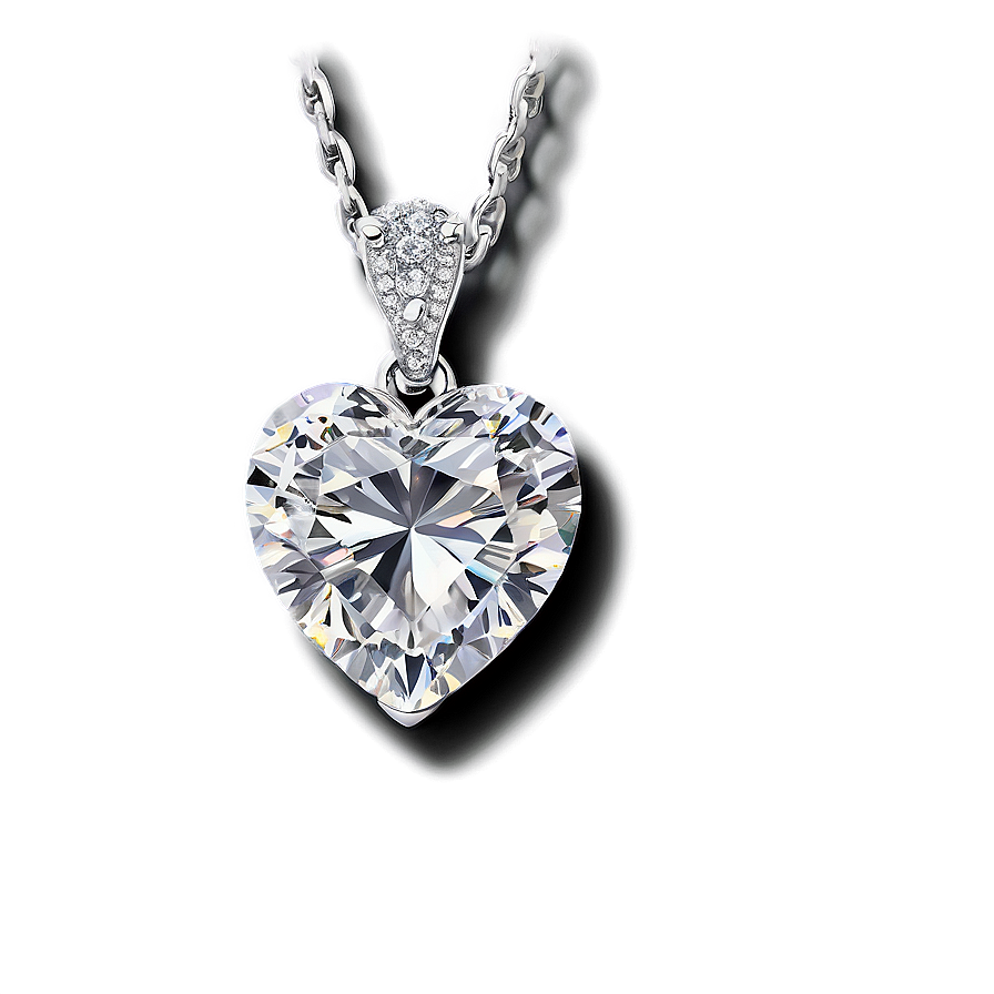 Captivating Diamond Heart Adornment Png 06262024