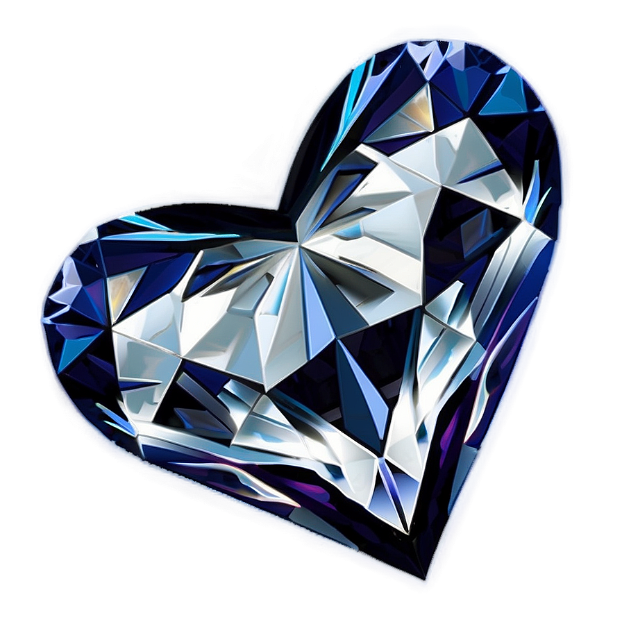 Captivating Diamond Heart Adornment Png Eer44