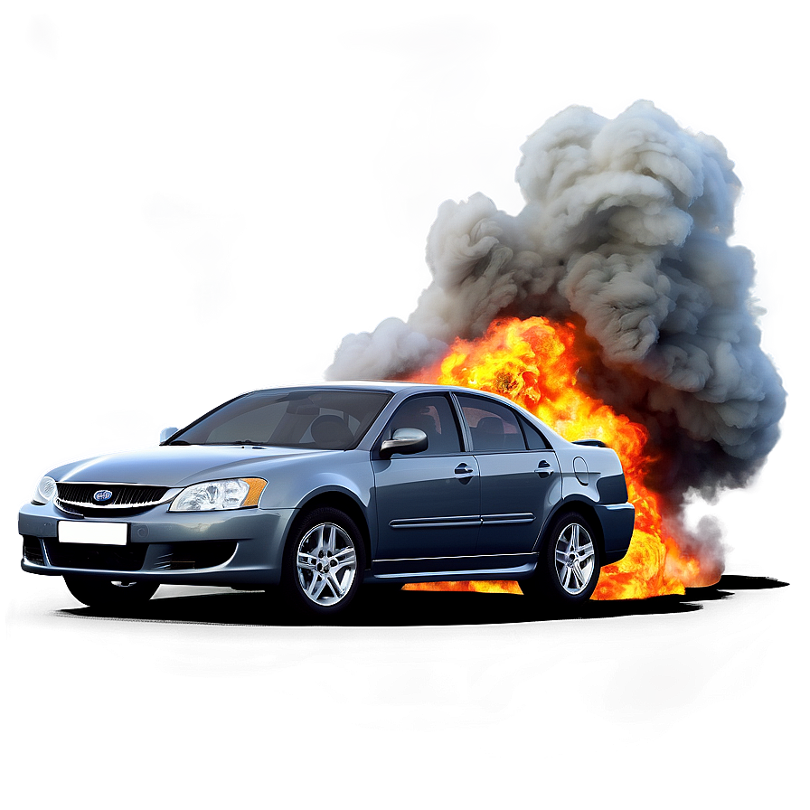 Car Crash Fire Explosion Png Eju80