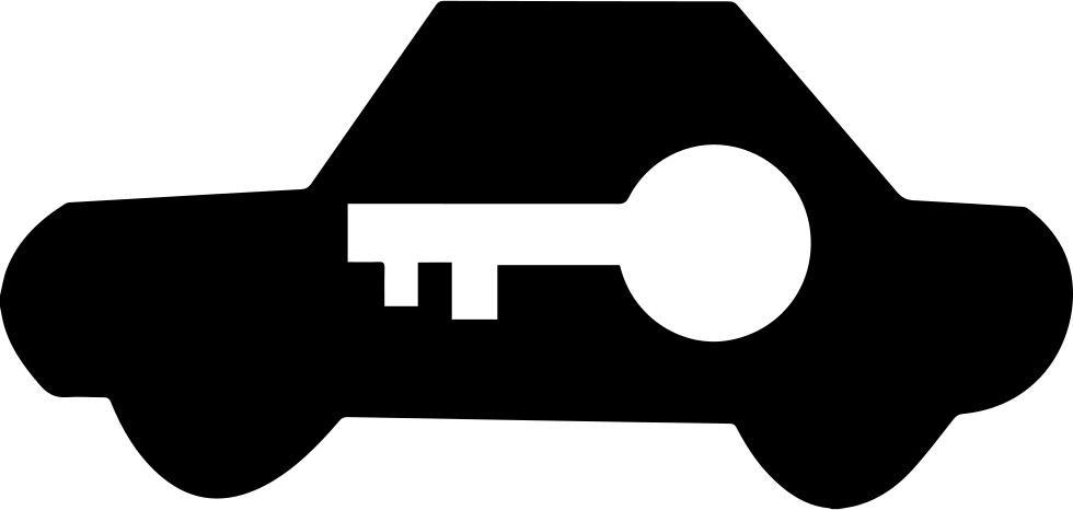 Car Key Silhouette Icon