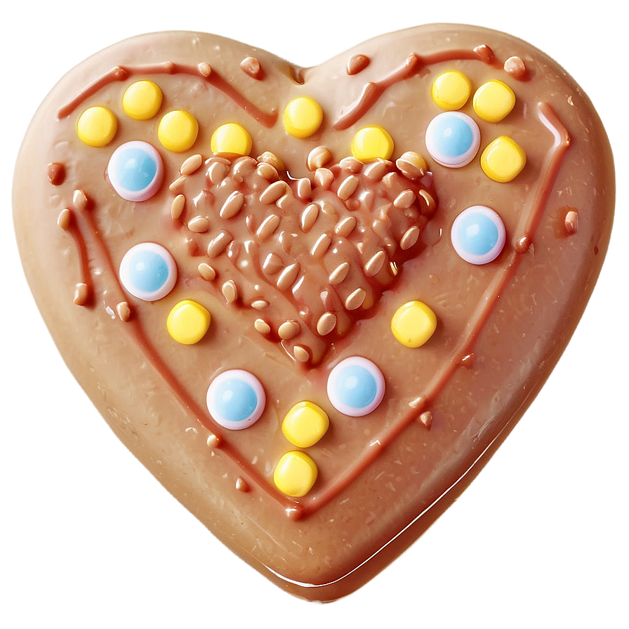 Caramel Candy Heart Png 06212024