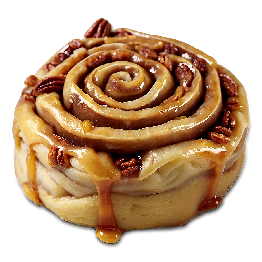 Caramel Pecan Cinnamon Roll Png Egv45