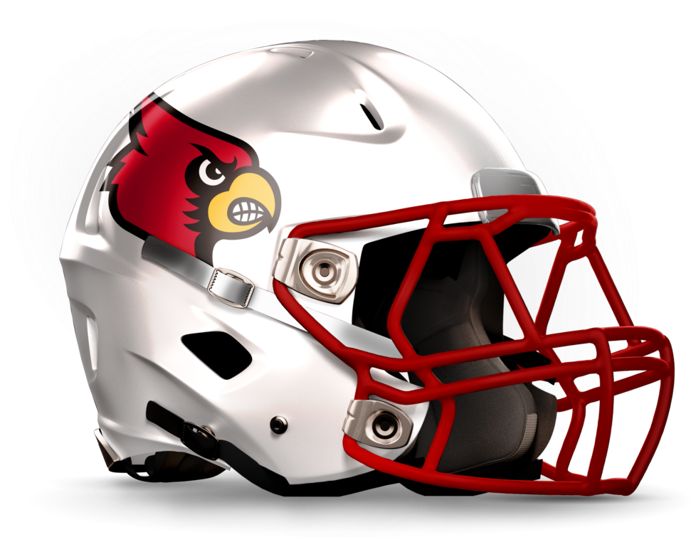 Cardinal Themed Football Helmet