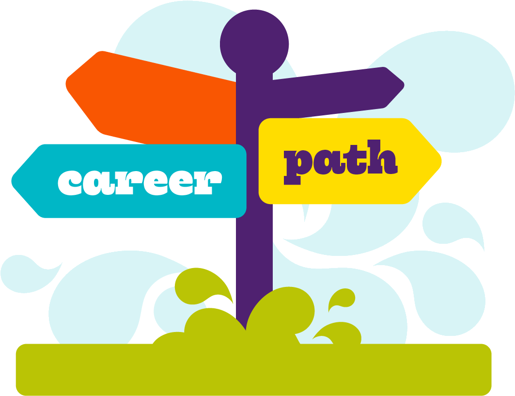 Career Path Direction Sign Illustration