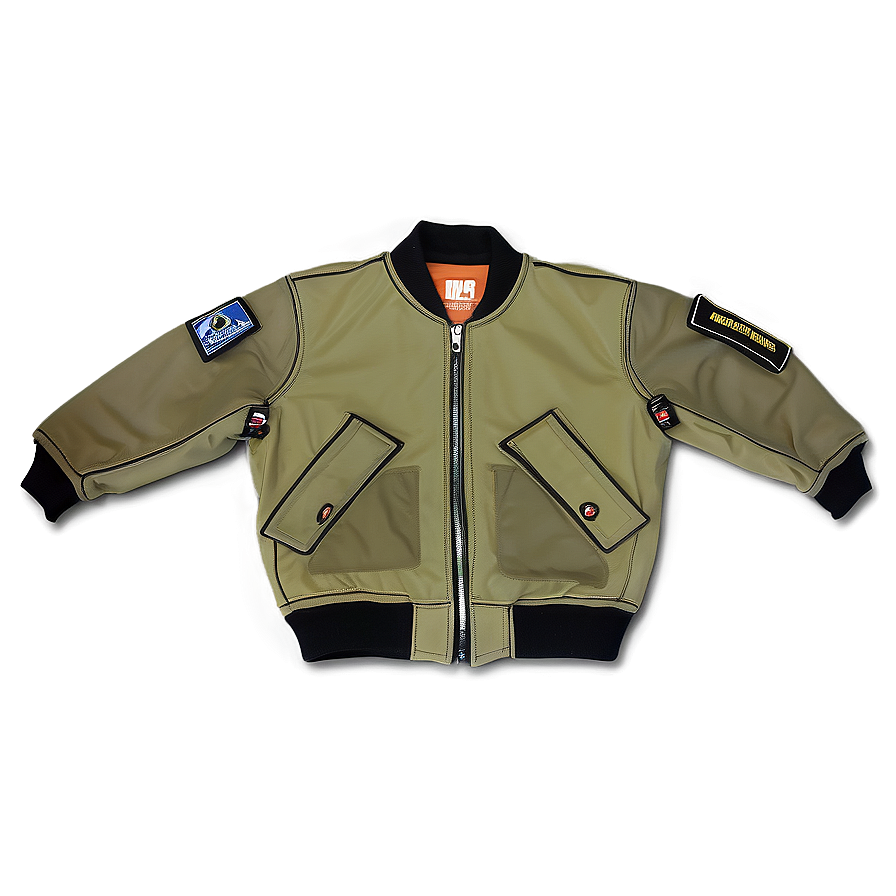 Cargo Pocket Bomber Jacket Png Vrf45