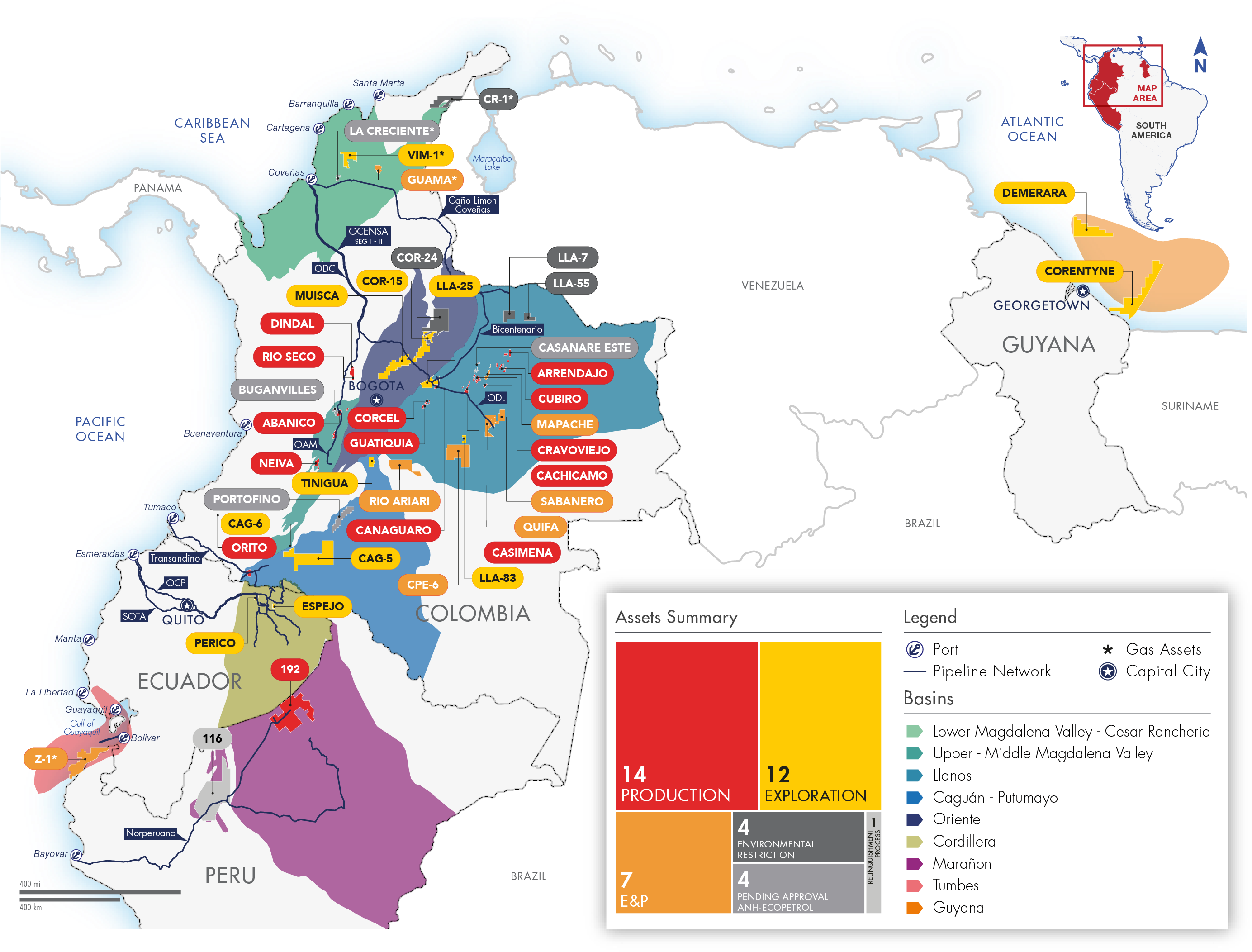 Caribbean Oiland Gas Activity Map