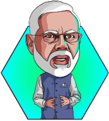 Caricatureof Indian Leader Modi