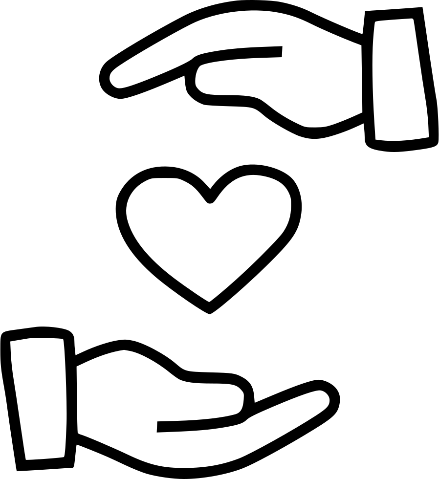 Caring Hands Heart Icon