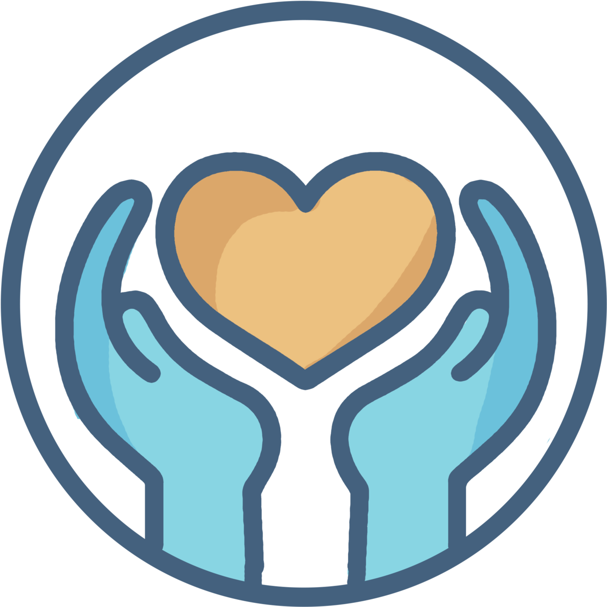 Caring Hands Heart Icon