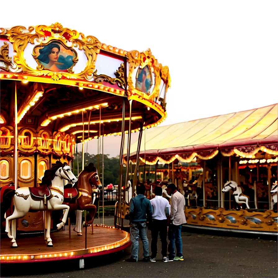 Carousel In Sunset Png 06242024