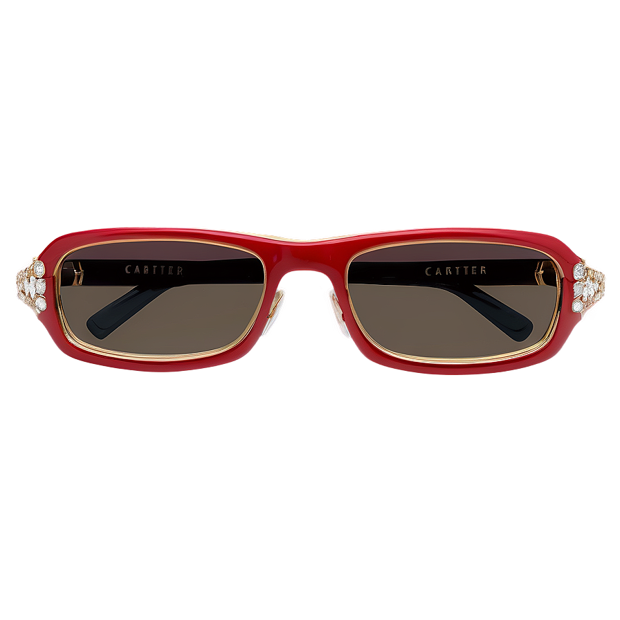 Cartier Red Glasses Png 44