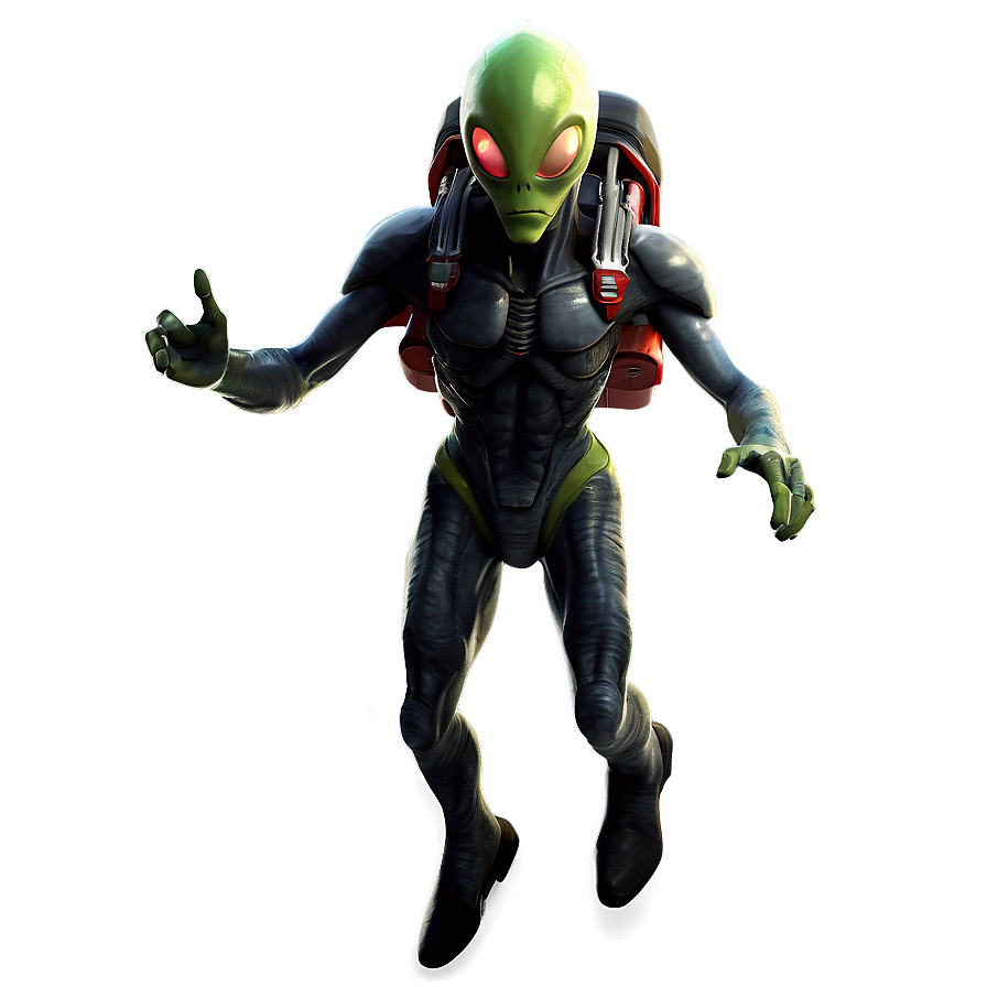 Cartoon Alien With Jetpack Png 10