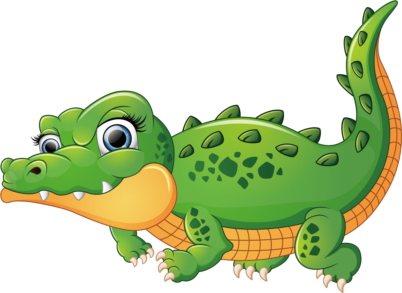 Cartoon Alligator Smiling