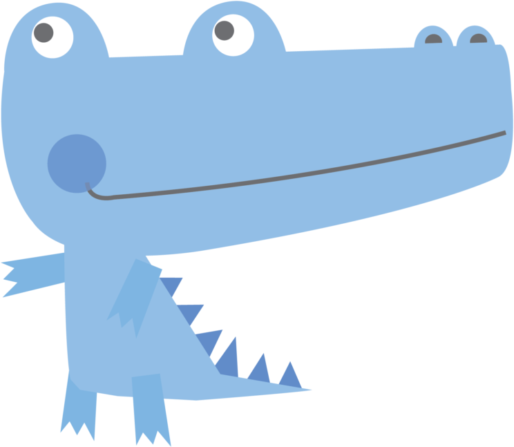 Cartoon Alligator Smiling