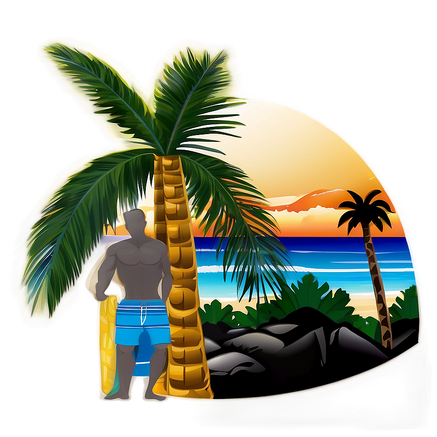 Cartoon Aloha Scene Png 3