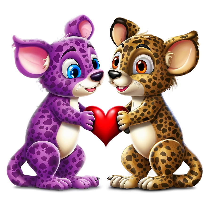 Cartoon Animal In Love Png Kth