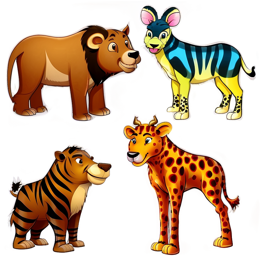 Cartoon Animals Png Qpw71