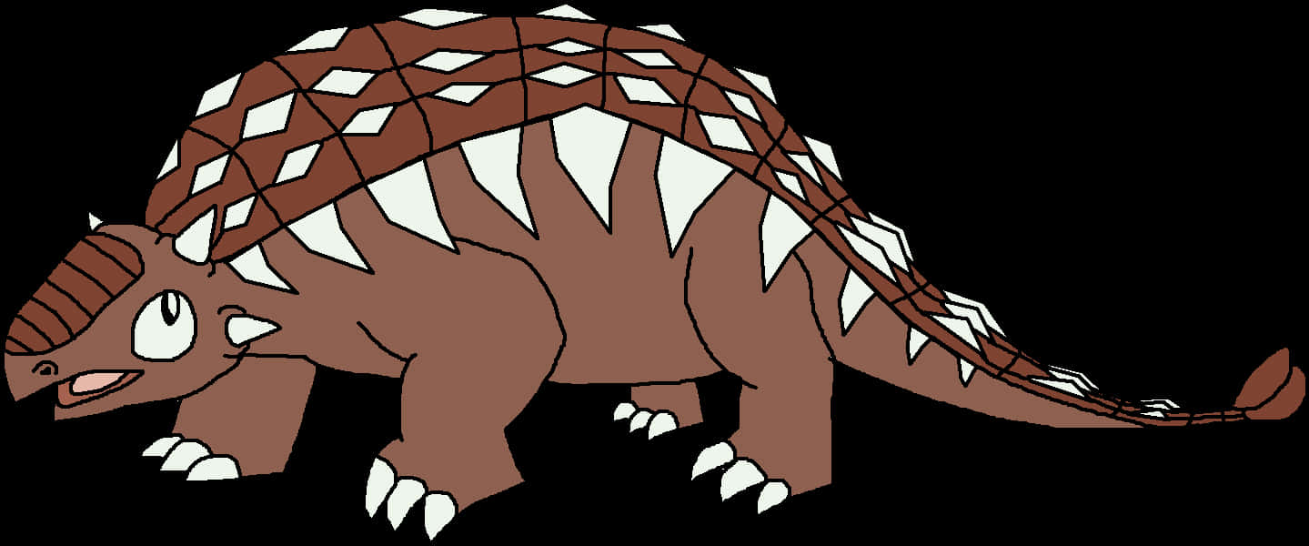 Cartoon_ Ankylosaurus_ Illustration