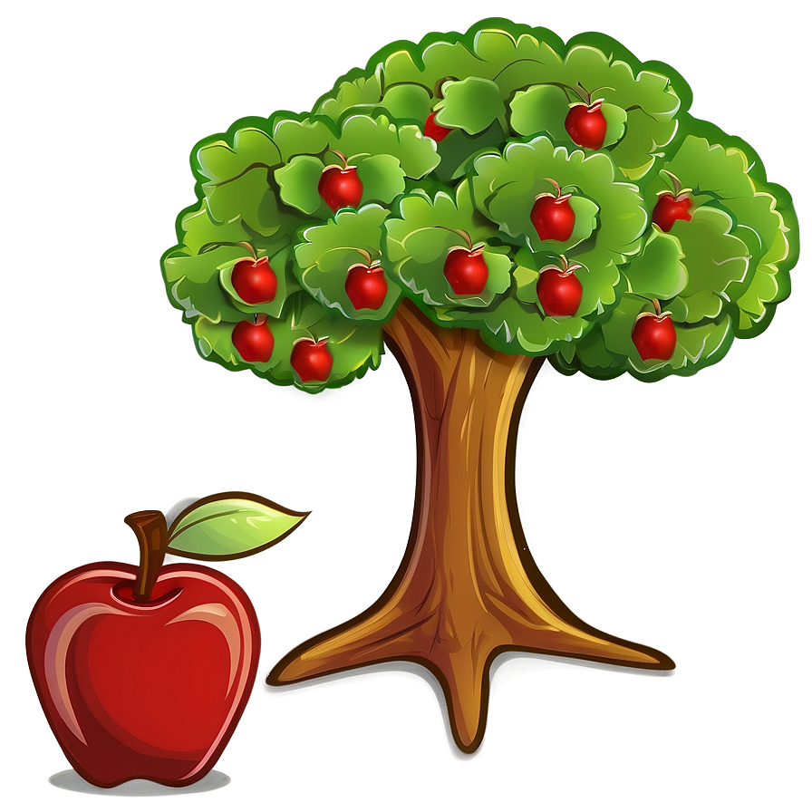 Cartoon Apple Tree Png 06132024