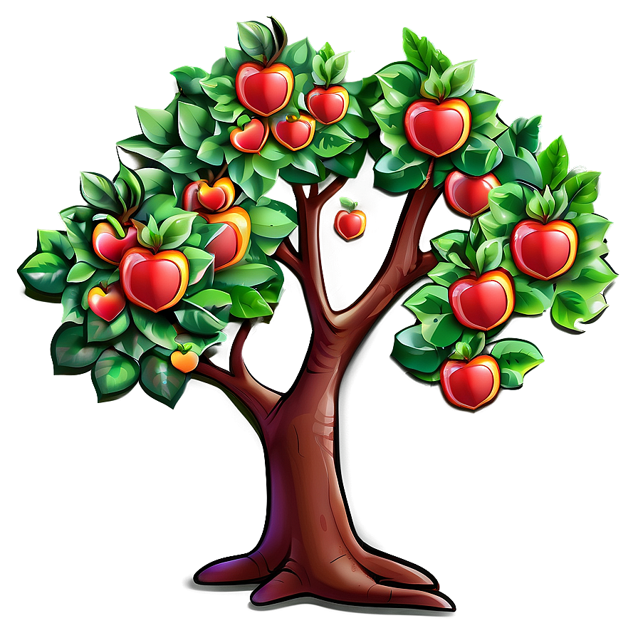 Cartoon Apple Tree Png Clu