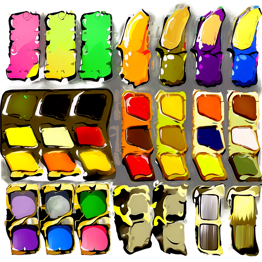 Cartoon Art Palette Png Nii65