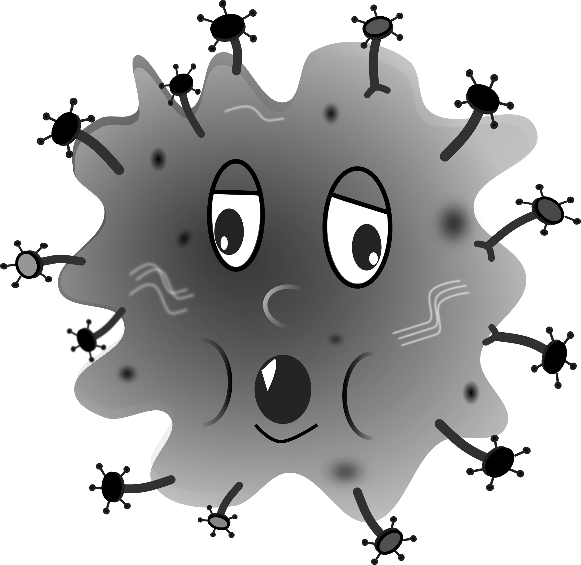 Cartoon Bacteria Character