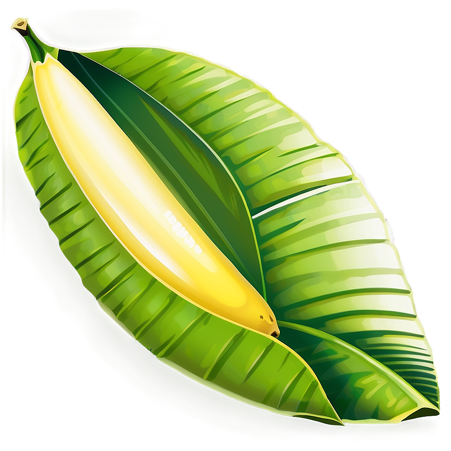 Cartoon Banana Leaf Png 06232024