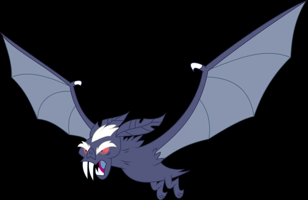 Cartoon Bat Spread Wings