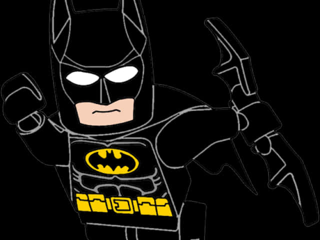 Cartoon Batman Ready For Action