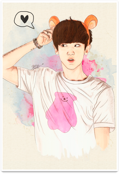 Cartoon Bear Ears Chanyeol Artwork