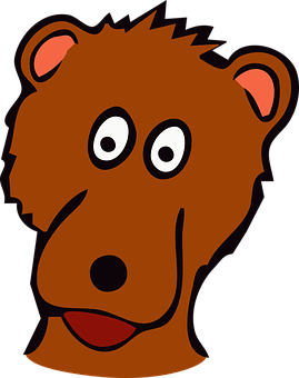 Cartoon Bear Face Graphic