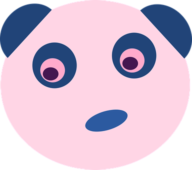 Cartoon Bear Face Graphic