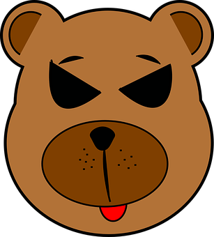 Cartoon Bear Face Graphic