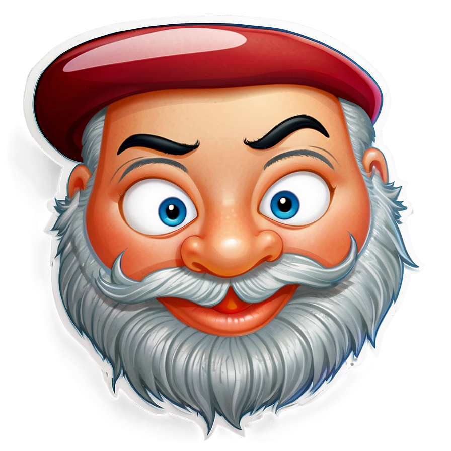 Cartoon Beard Stickers Png Bac78